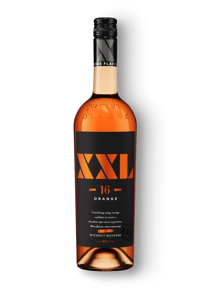 Drinks XXL Orange 16 wine bottle with bold orange XXL branding and black label.